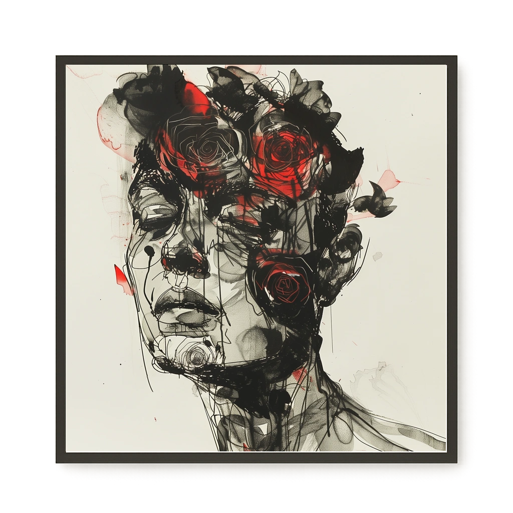 Dark Florals Canvas Print