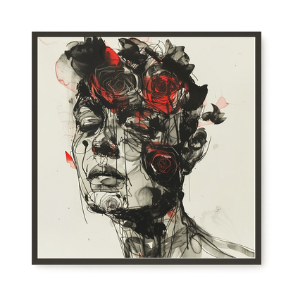 Dark Florals Canvas Print