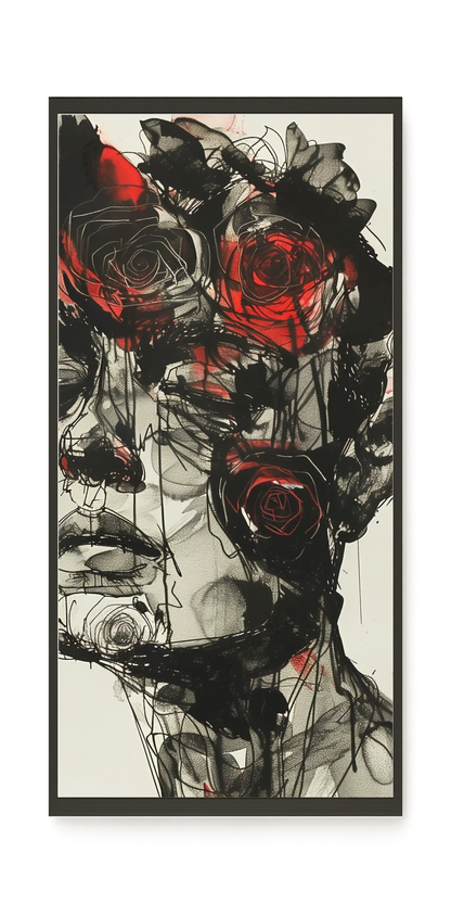 Dark Florals Canvas Print