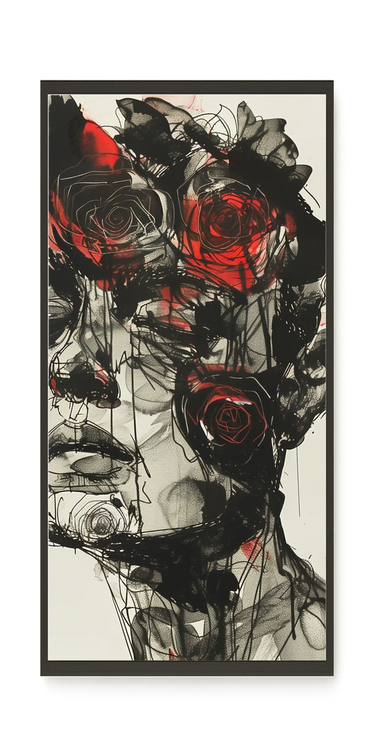 Dark Florals Canvas Print