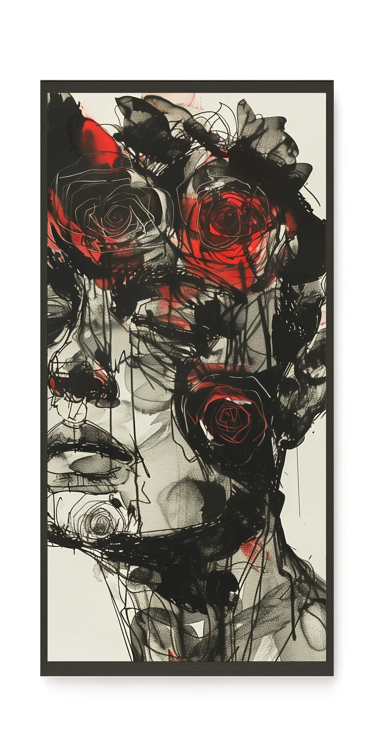 Dark Florals Canvas Print