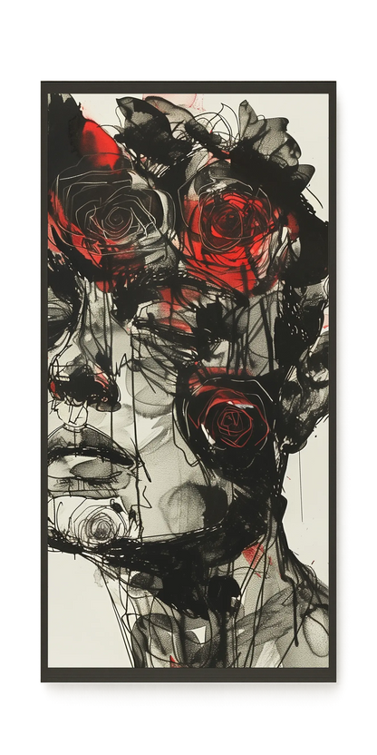 Dark Florals Canvas Print