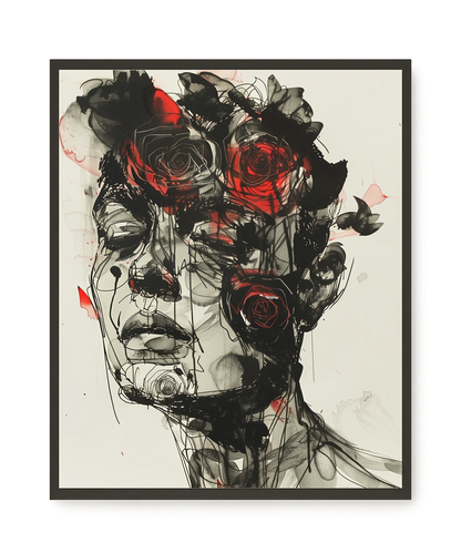 Dark Florals Canvas Print
