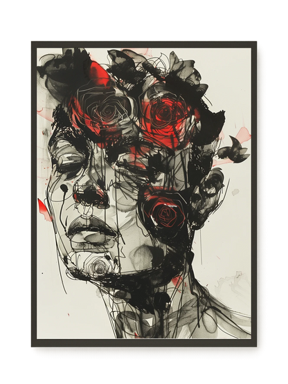 Dark Florals Canvas Print