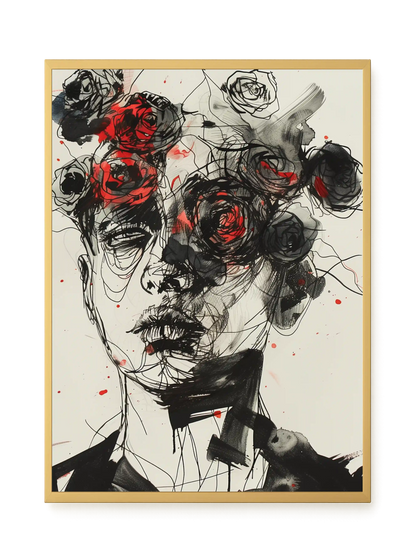 Interwoven Face Canvas Wall Art