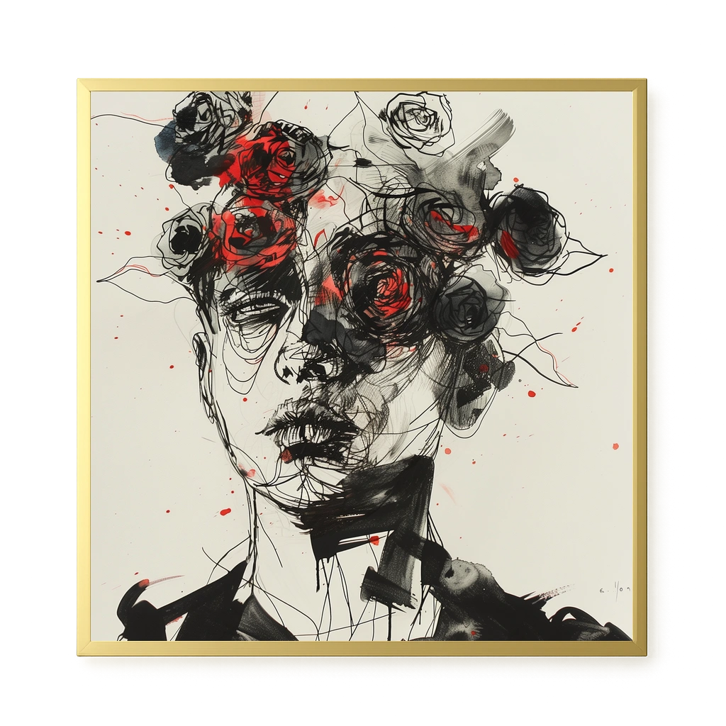 Interwoven Face Canvas Wall Art