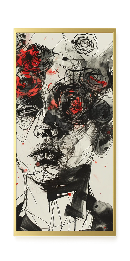 Interwoven Face Canvas Wall Art