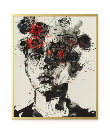 Interwoven Face Canvas Wall Art
