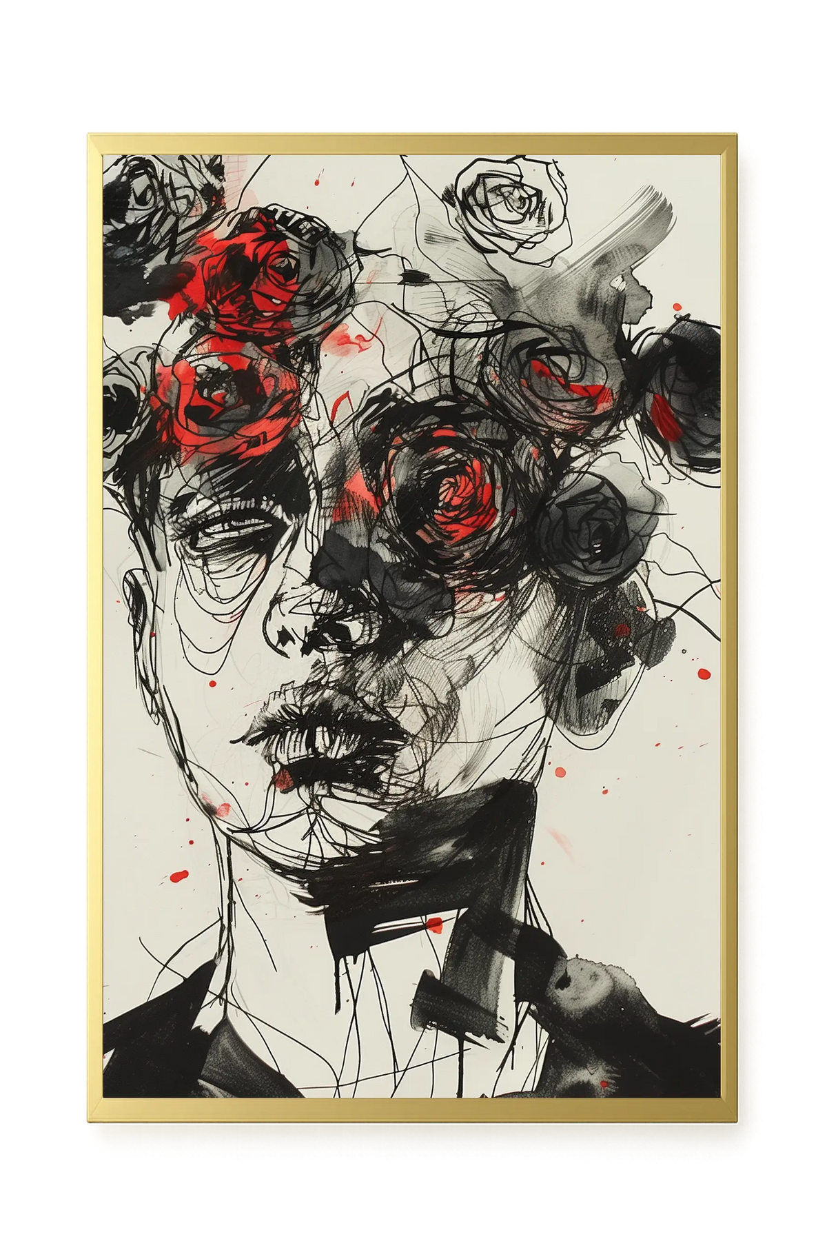 Interwoven Face Canvas Wall Art