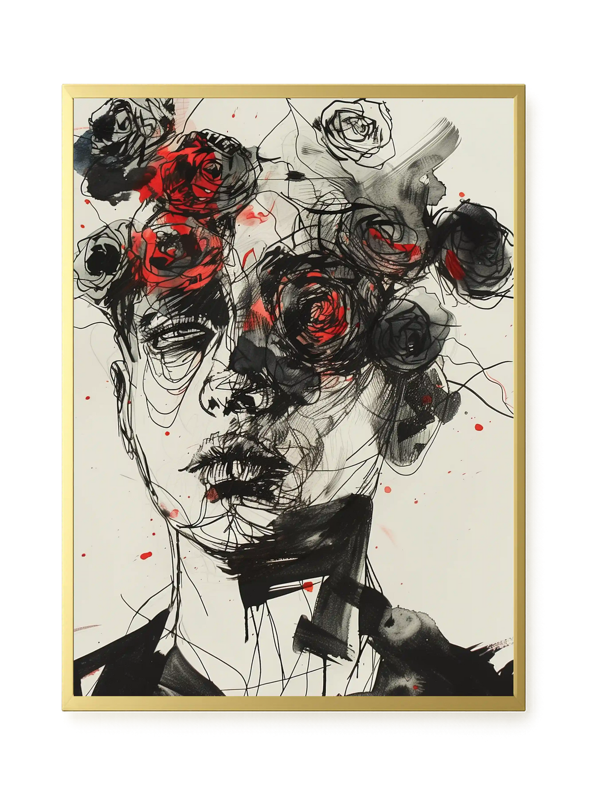 Interwoven Face Canvas Wall Art