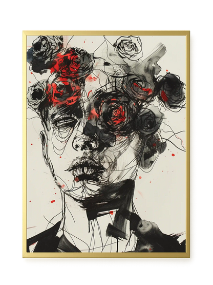 Interwoven Face Canvas Wall Art