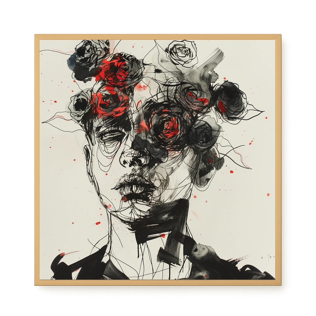 Interwoven Face Canvas Wall Art
