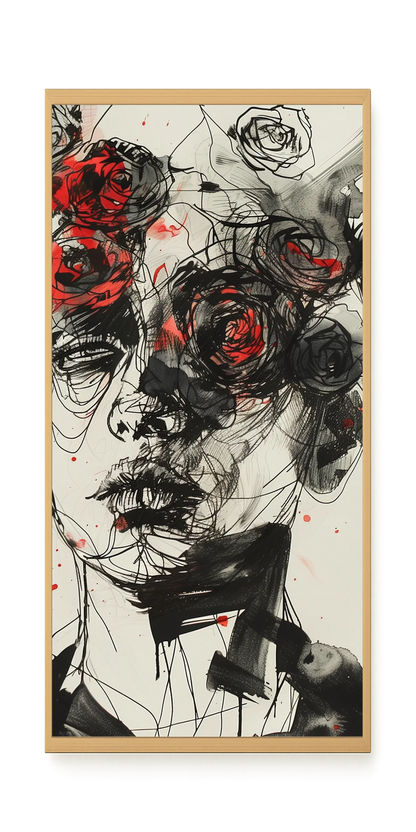 Interwoven Face Canvas Wall Art