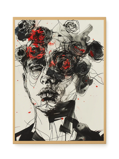 Interwoven Face Canvas Wall Art