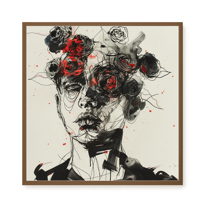 Interwoven Face Canvas Wall Art