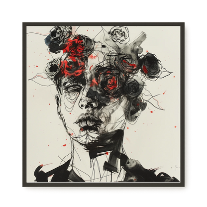 Interwoven Face Canvas Wall Art